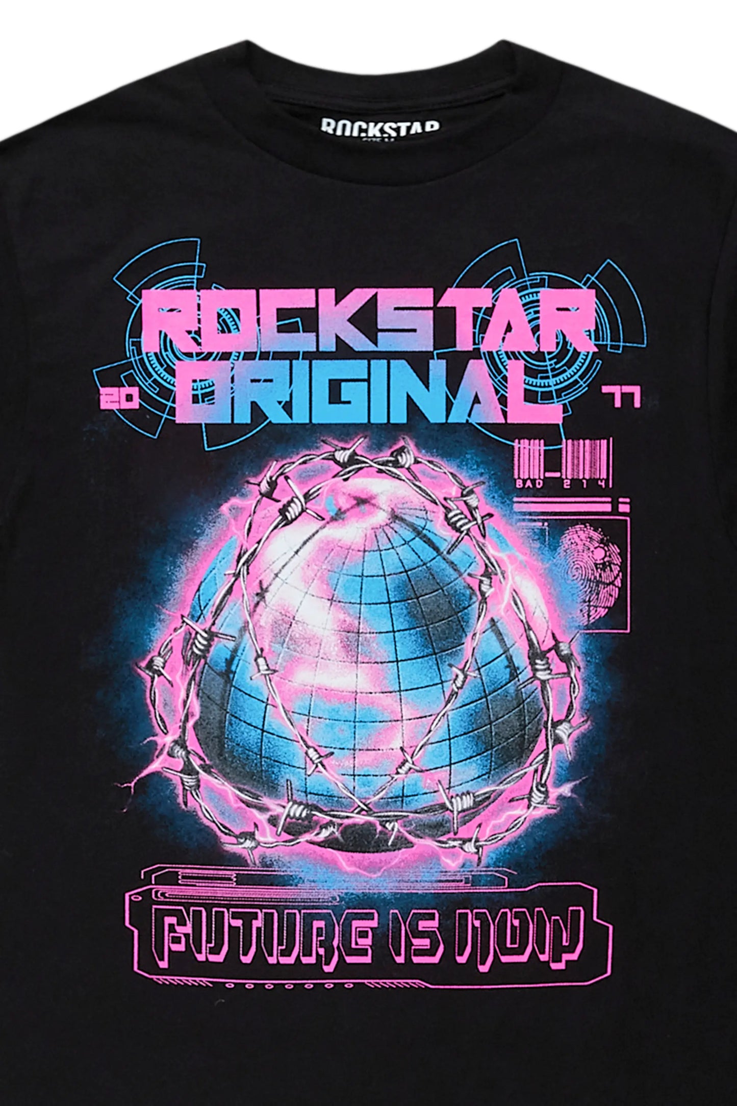 Digital Black Graphic T-Shirt